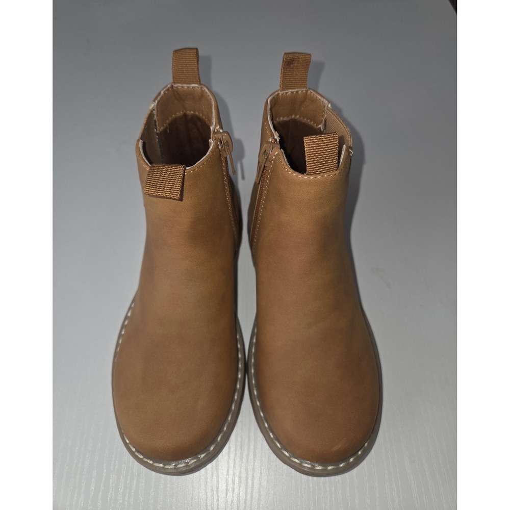 Lucky Brand Kids Basel Chelsea Ankle Boots Tan Brown Side Zip Lug Sole Size 11 - Picture 6 of 16